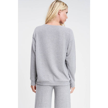 Colorful bow allover print soft loungewear set