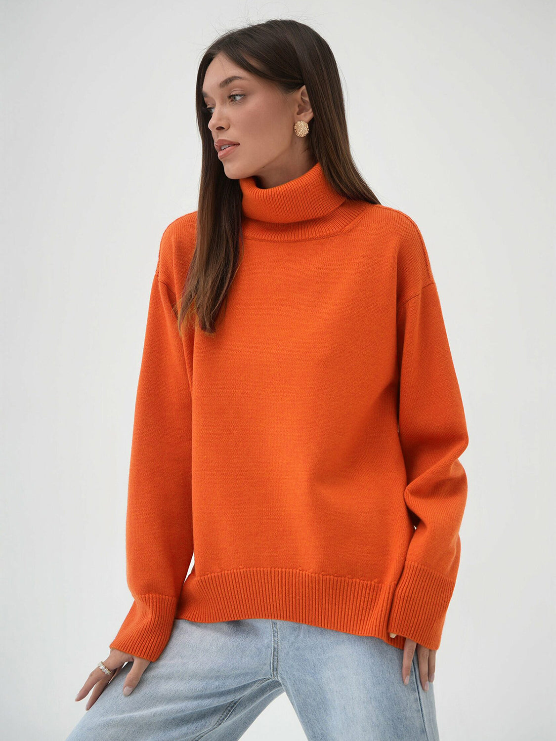 turtleneck long sleeve sweater