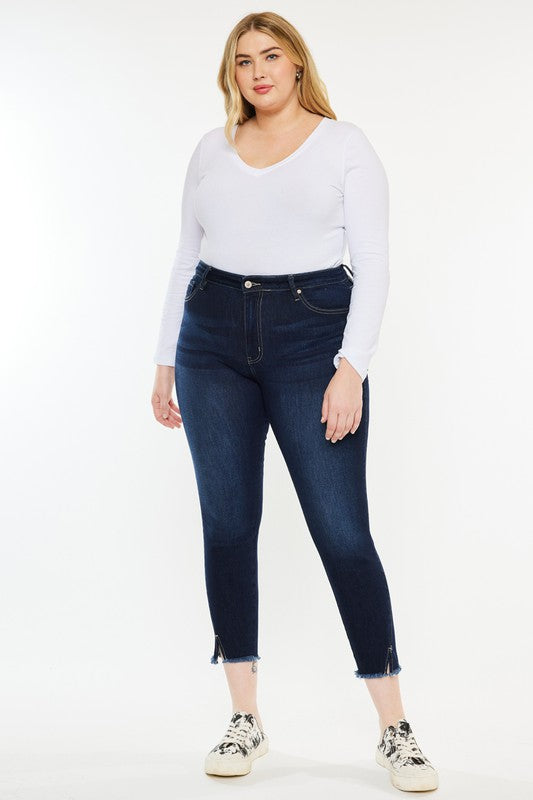 plus high rise ankle skinny jeans