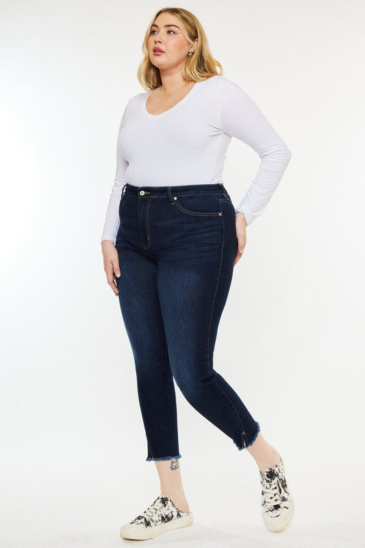 plus high rise ankle skinny jeans