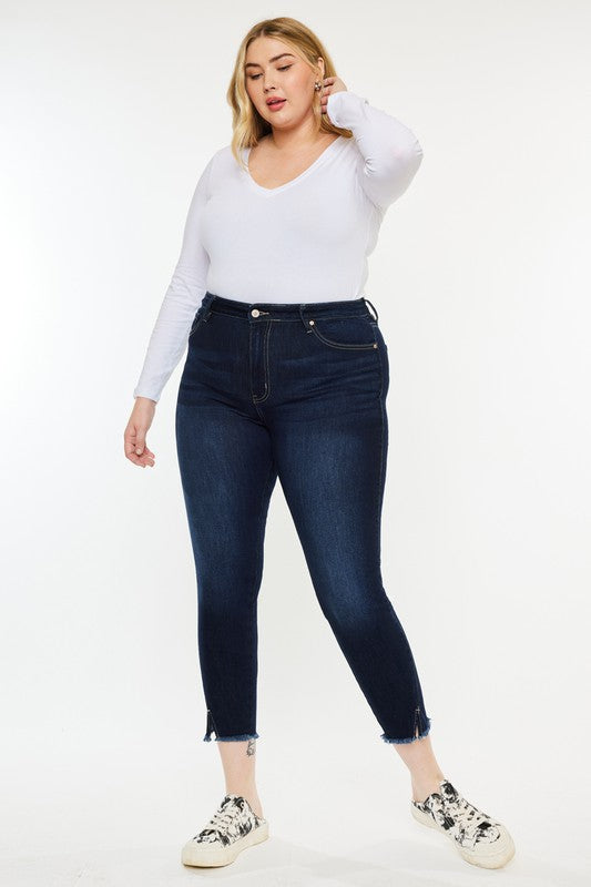 plus high rise ankle skinny jeans