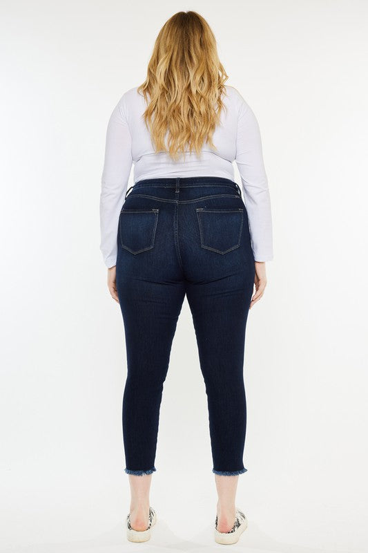 plus high rise ankle skinny jeans