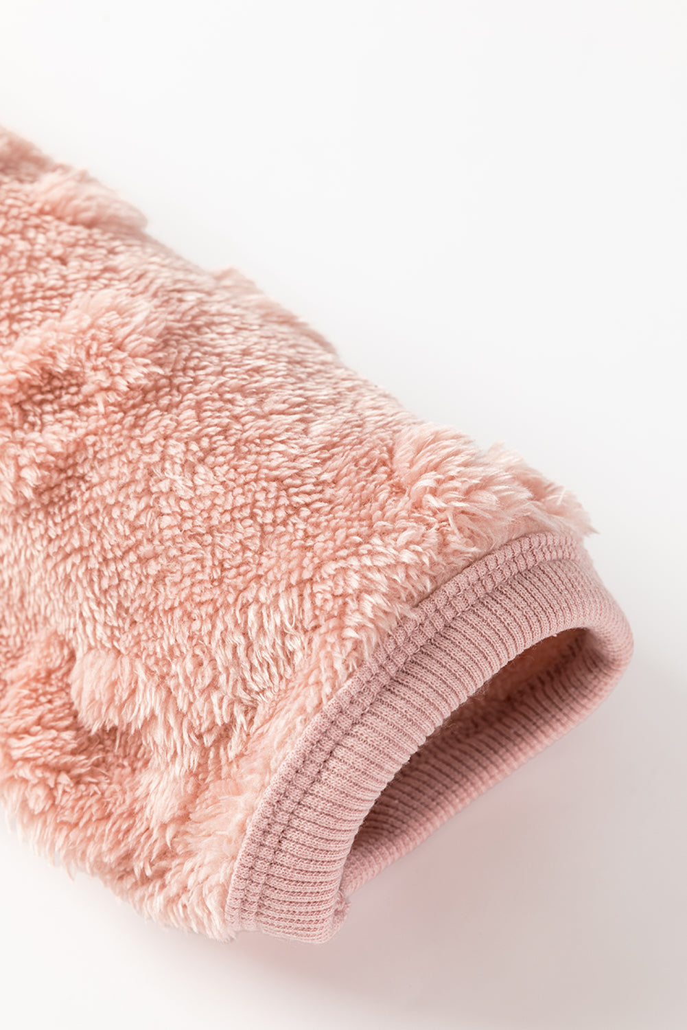 light pink textured leopard fleece loose two piece lounge set