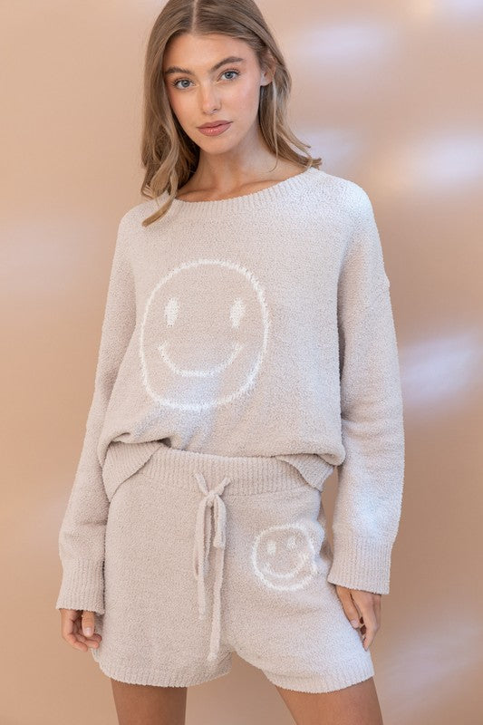 cozy soft top with shorts set