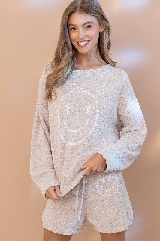 cozy soft top with shorts set