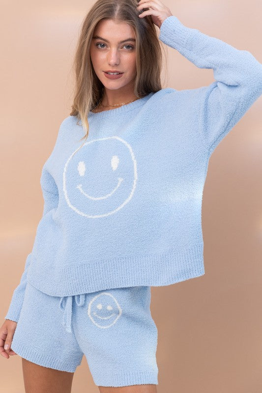 cozy soft top with shorts set