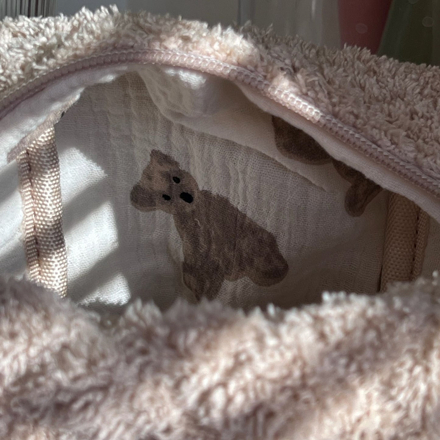 teddy mini makeup bag