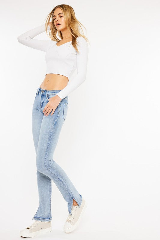 mid rise y2k bootcut jeans