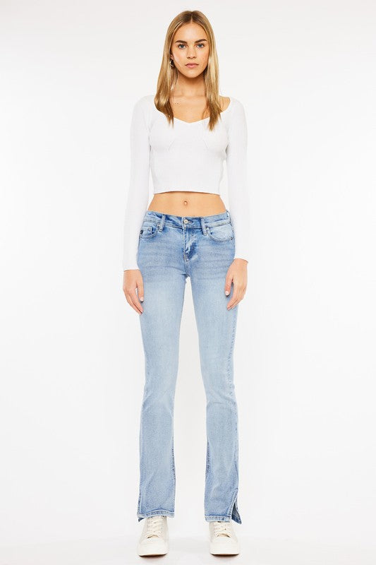 mid rise y2k bootcut jeans