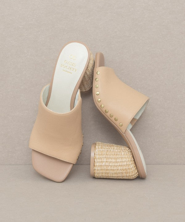 oasis society serena - studded raffia slide heel
