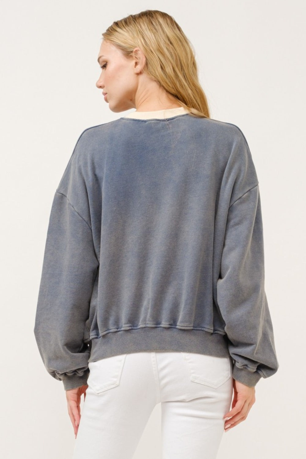 and the why beverly hills 92 california contrast crop sweatshirt