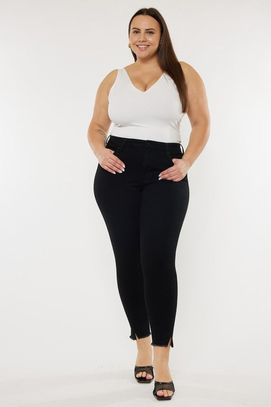 plus high rise ankle skinny jeans