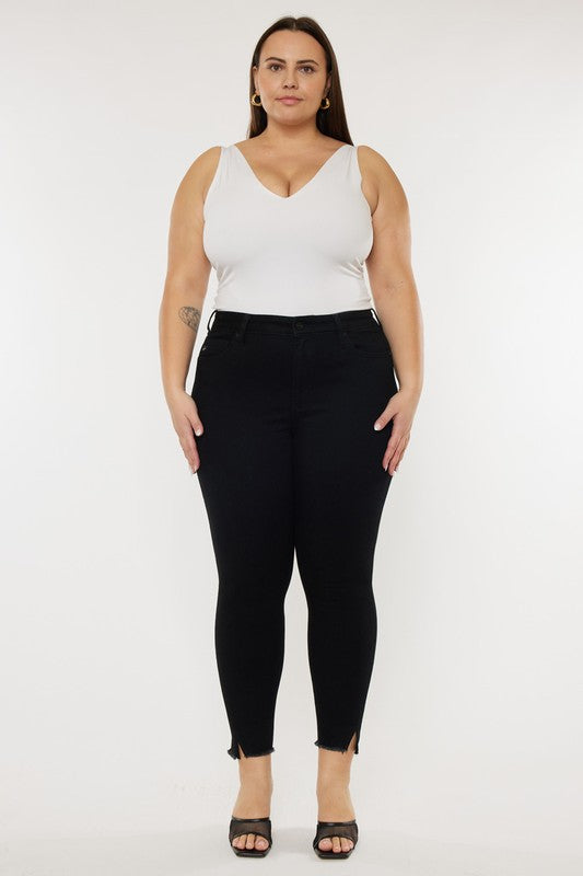 plus high rise ankle skinny jeans