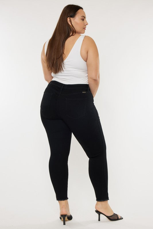 plus high rise ankle skinny jeans
