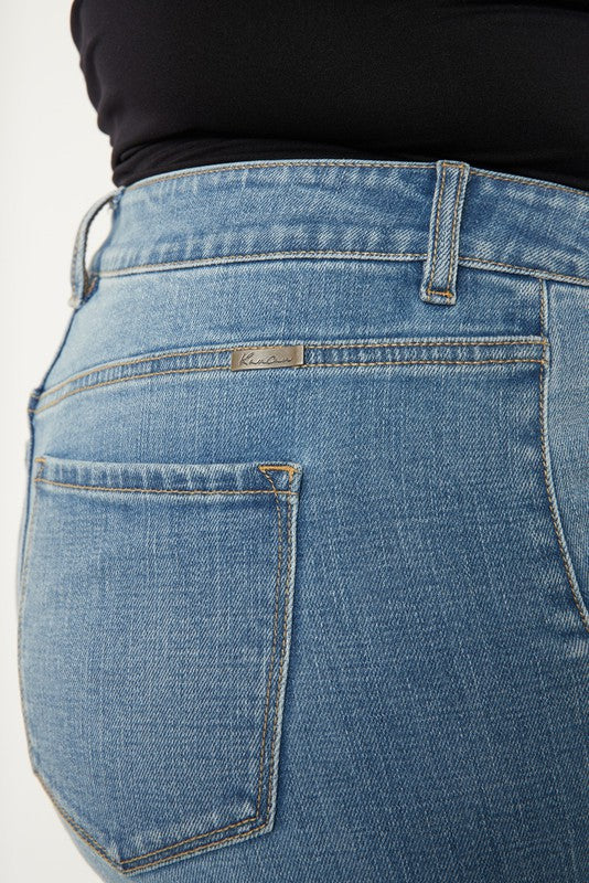 plus high rise trouser wide leg jeans