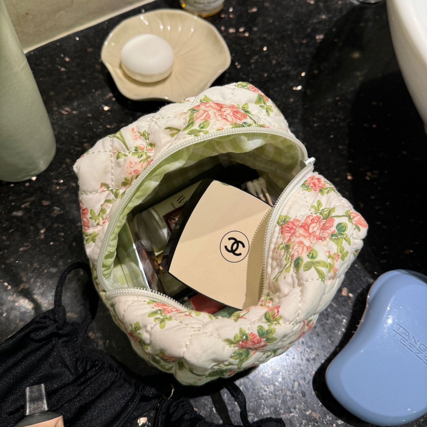 roze mini makeup bag