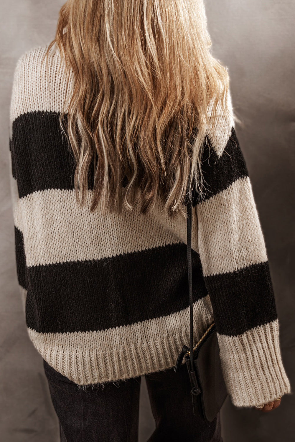 jet stream colorblock loose pullover sweater