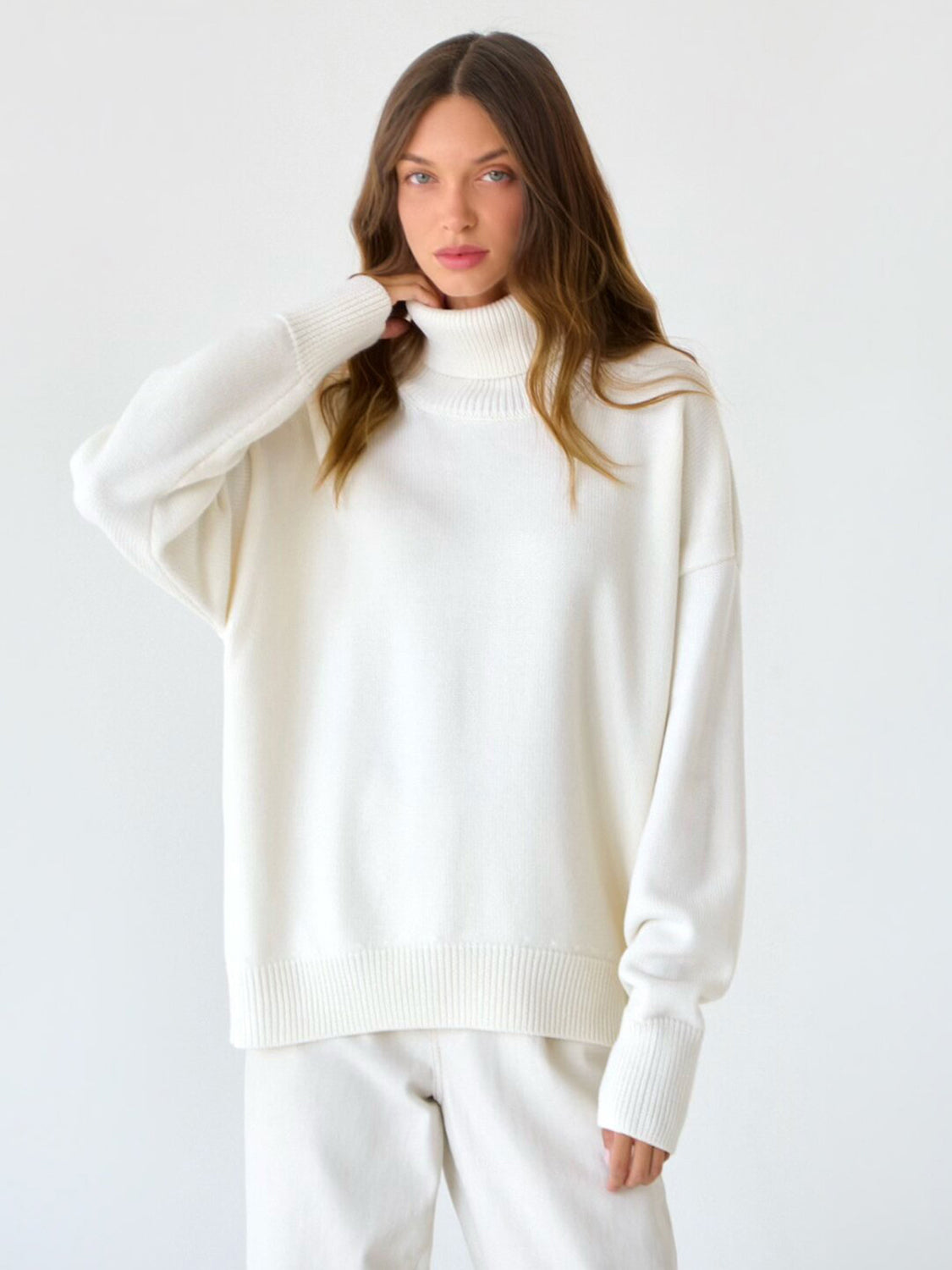 turtleneck long sleeve sweater