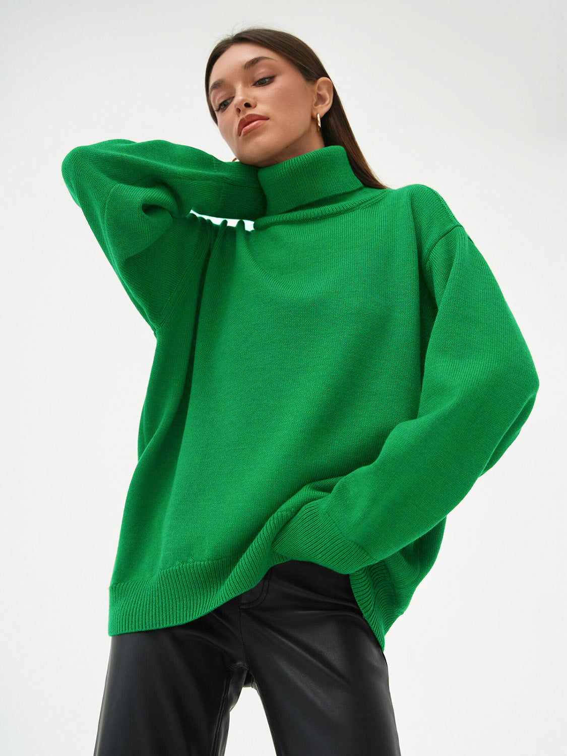 turtleneck long sleeve sweater