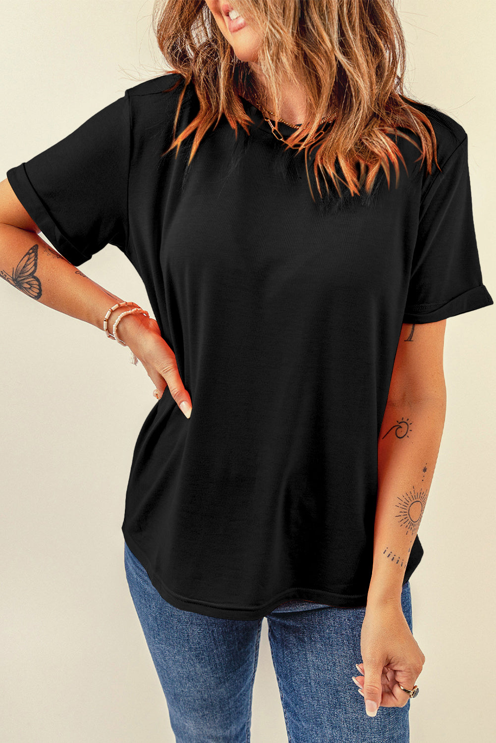 round neck short sleeve t-shirt