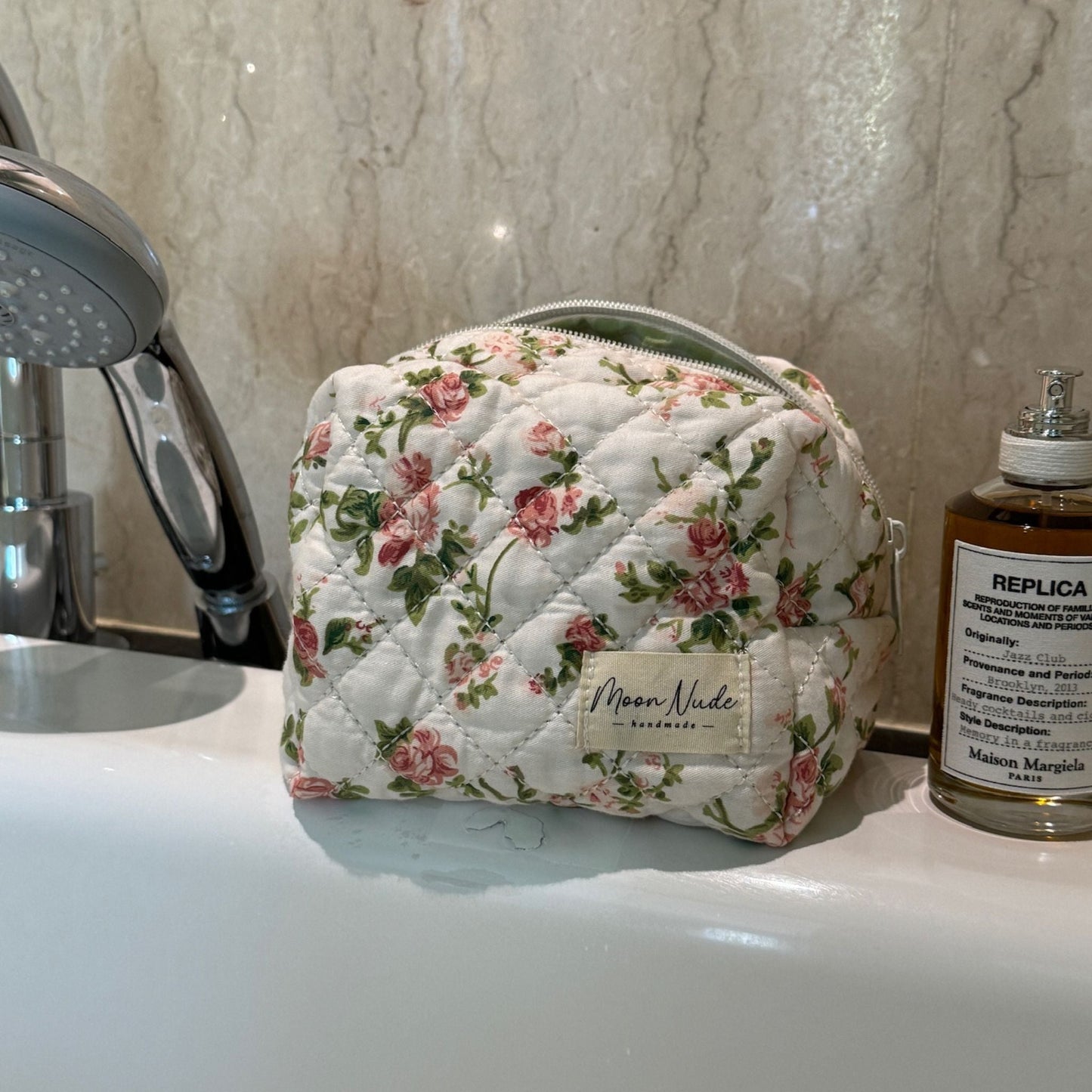 roze mini makeup bag
