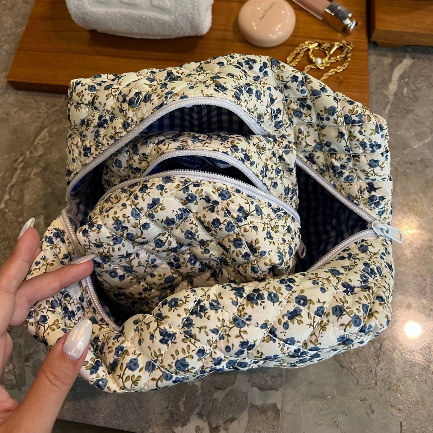 spring mini makeup bag
