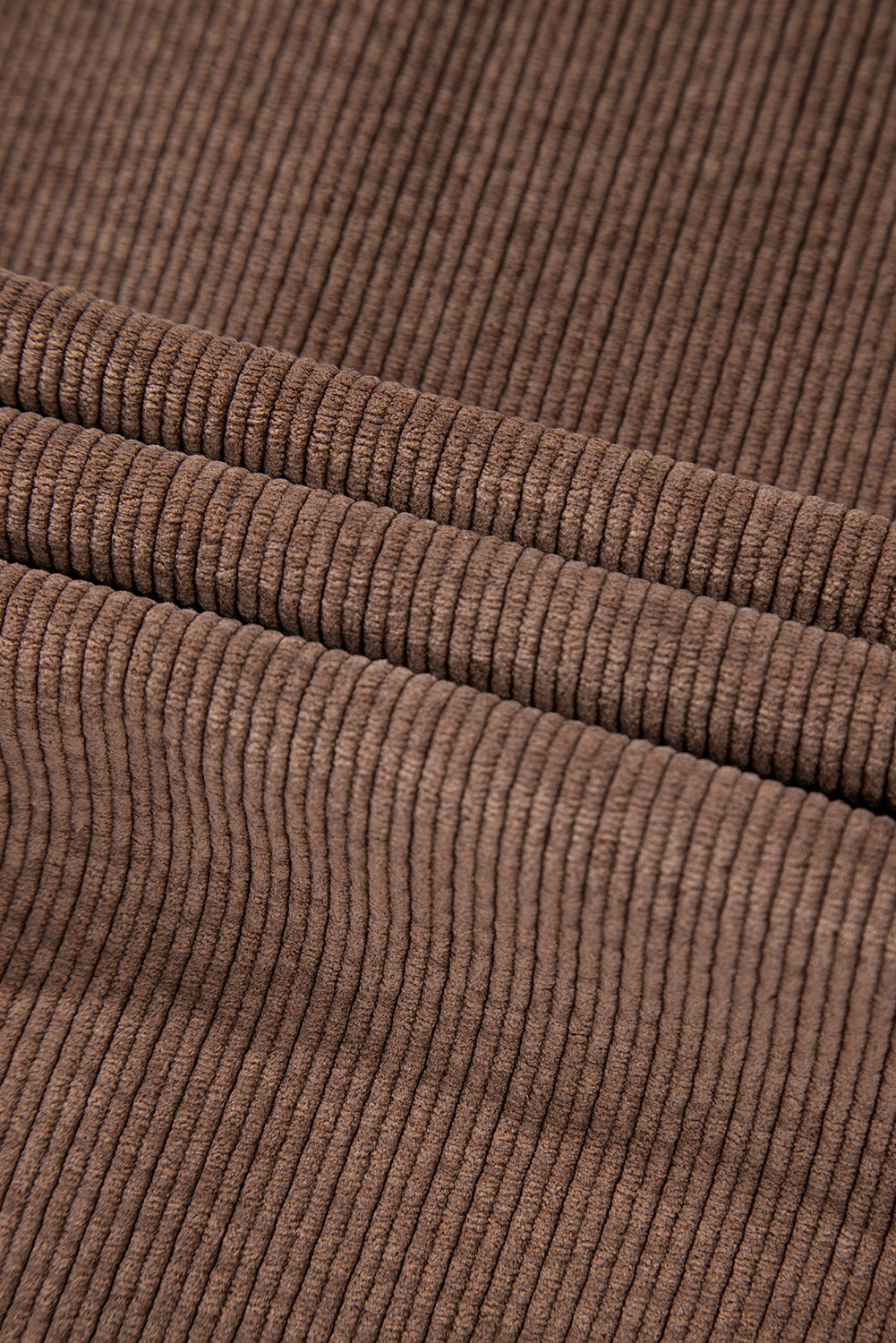 chestnut corduroy flap pocket button up shacket