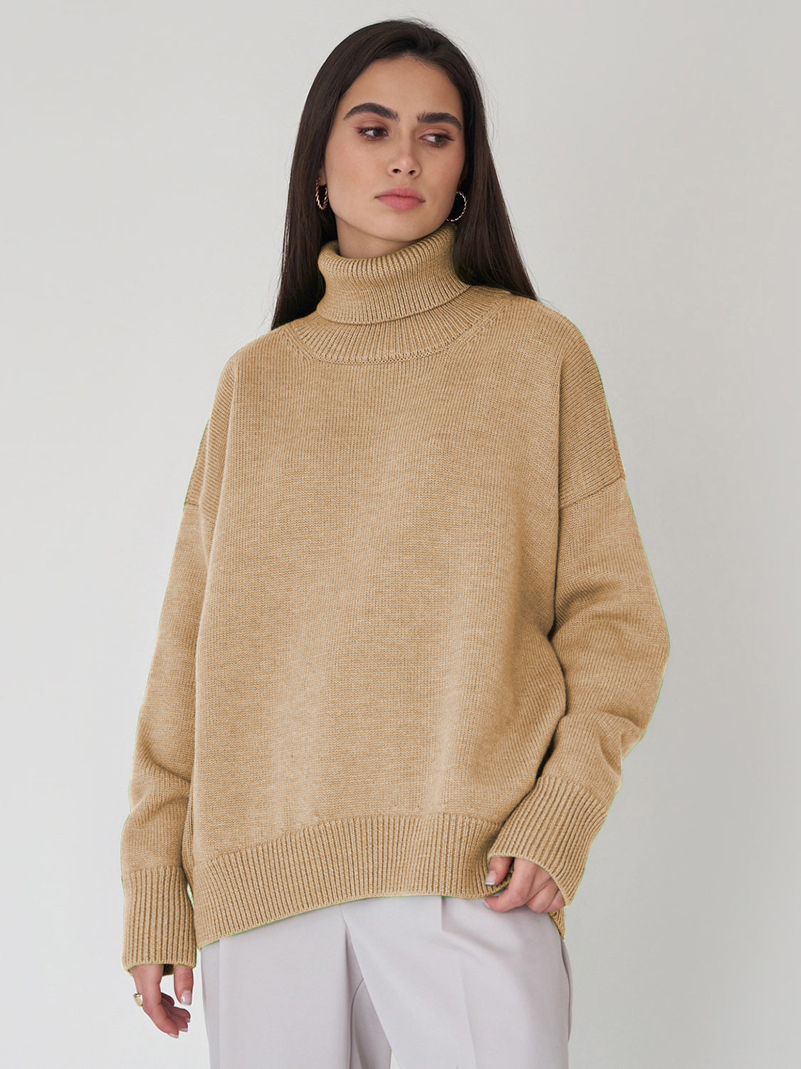 turtleneck long sleeve sweater