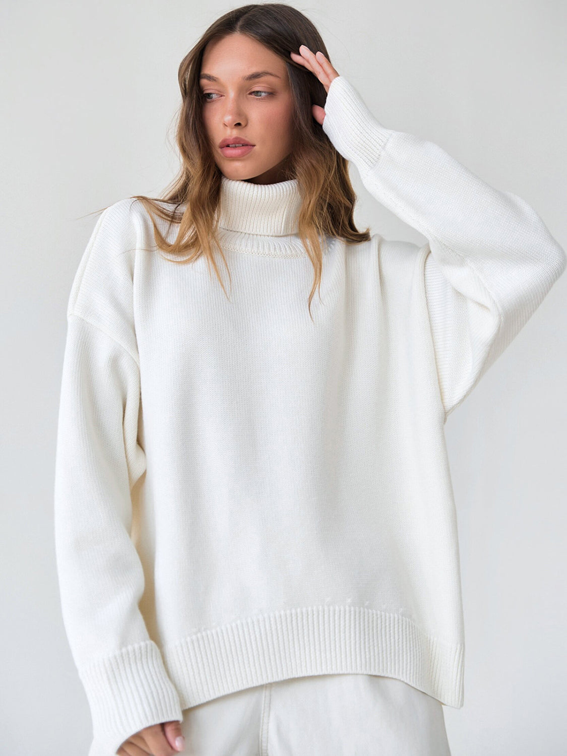 turtleneck long sleeve sweater