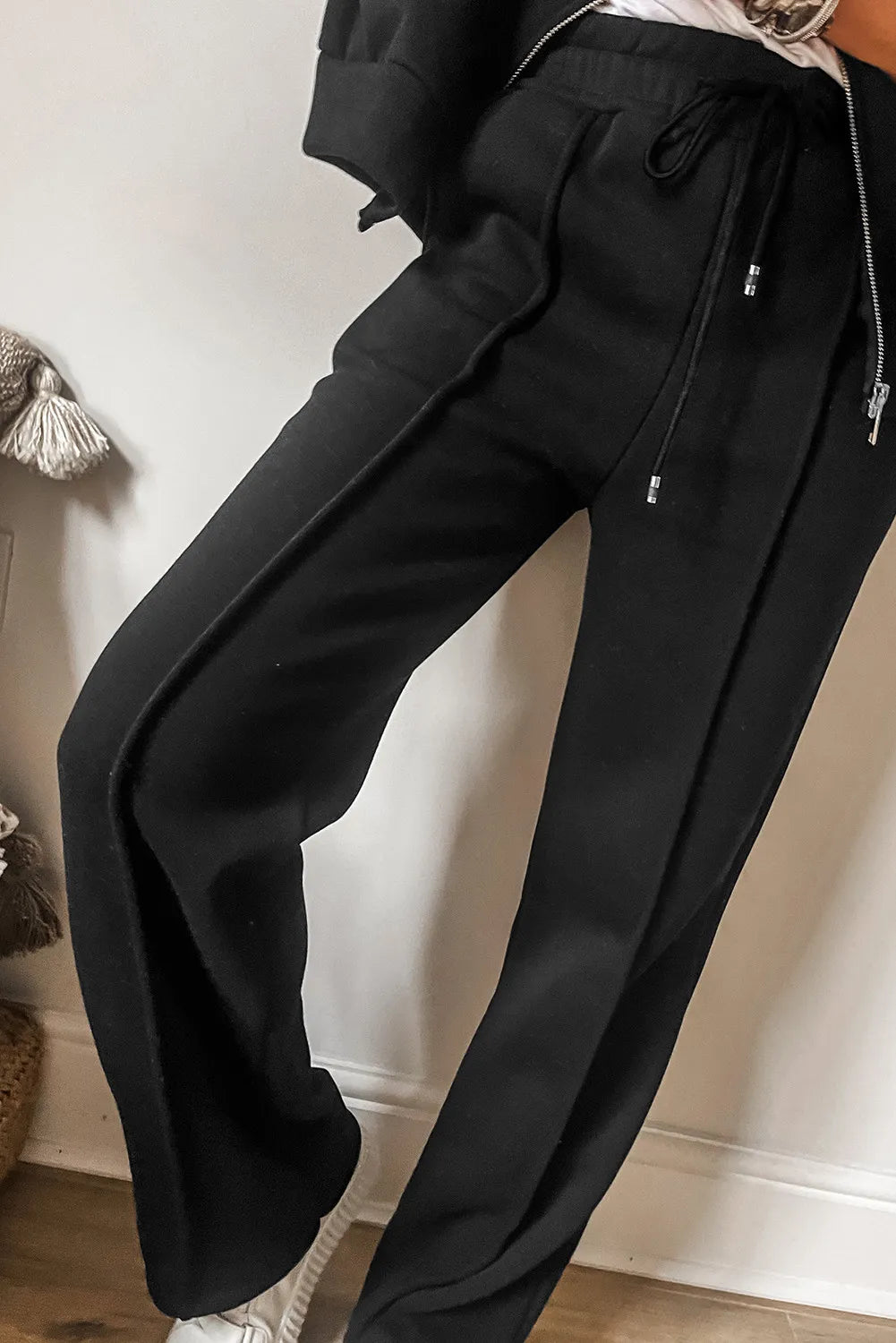 zip up long sleeve top and pants set