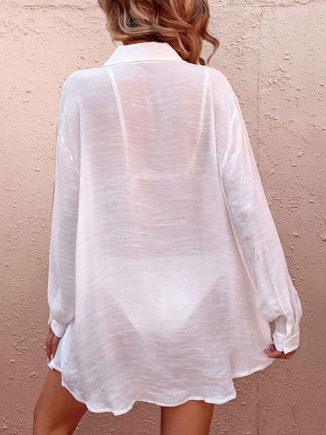 pocketed dropped shoulder cover up