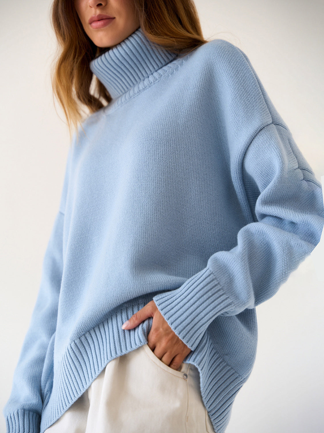 turtleneck long sleeve sweater