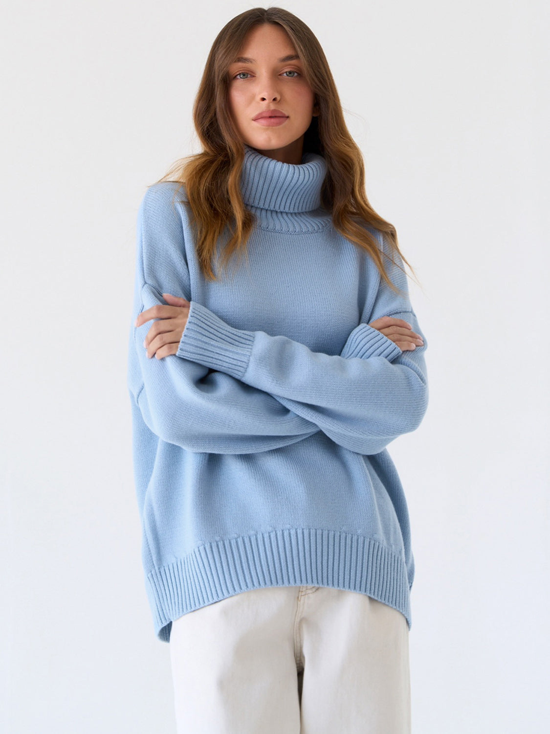 turtleneck long sleeve sweater