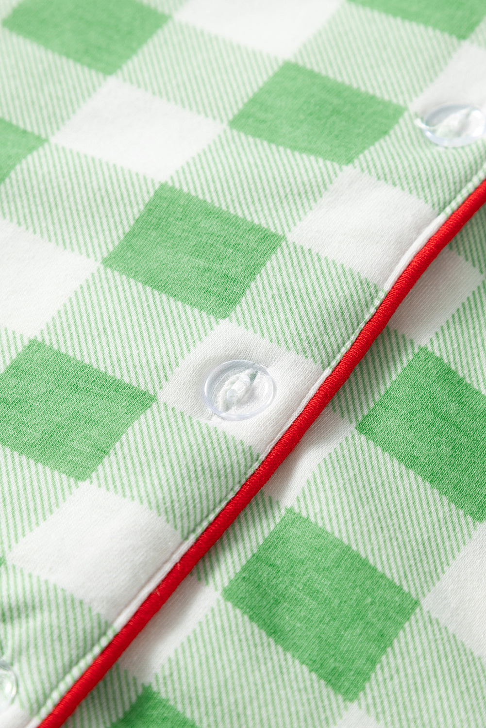 light green christmas plaid print shirt and pants pajama set