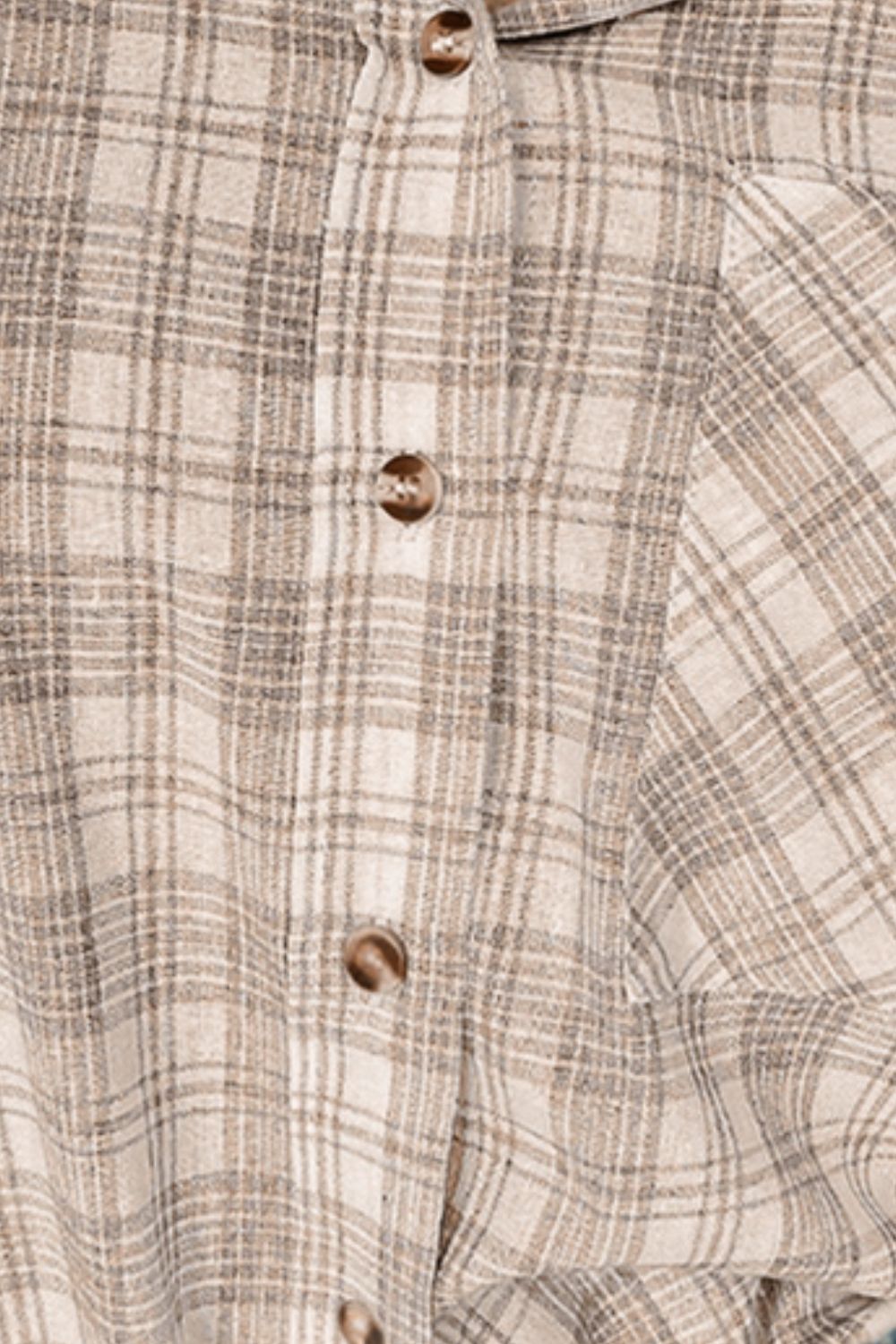 drawstring button up hooded jacket
