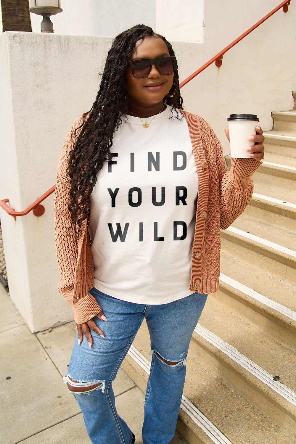 simply love full size find your wild short sleeve t-shirt