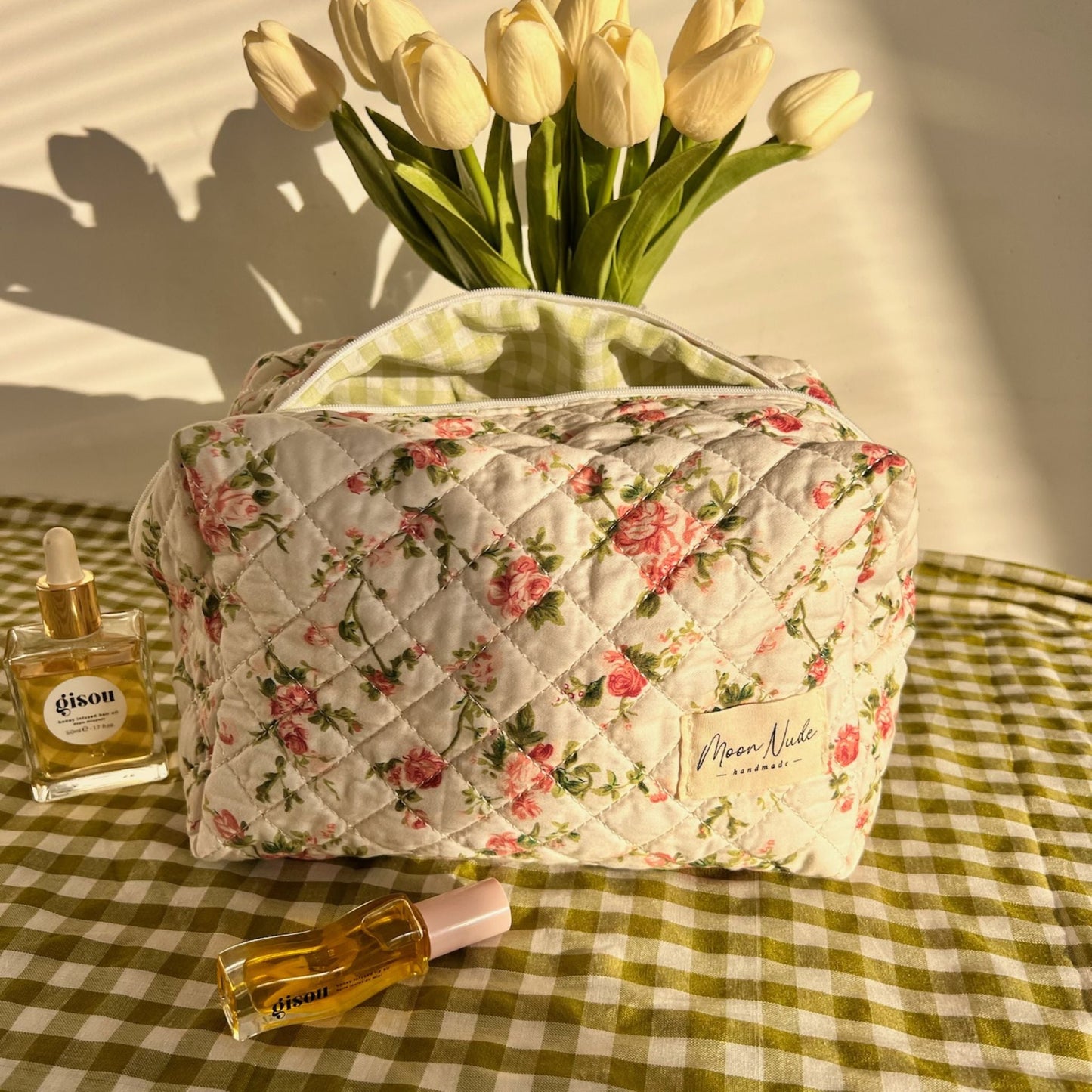 roze large makeup bag