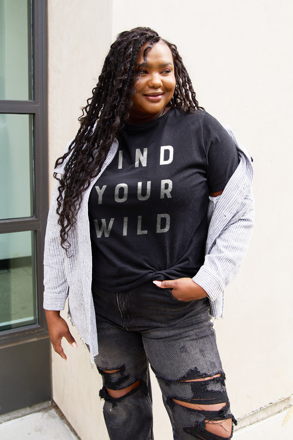 simply love full size find your wild short sleeve t-shirt