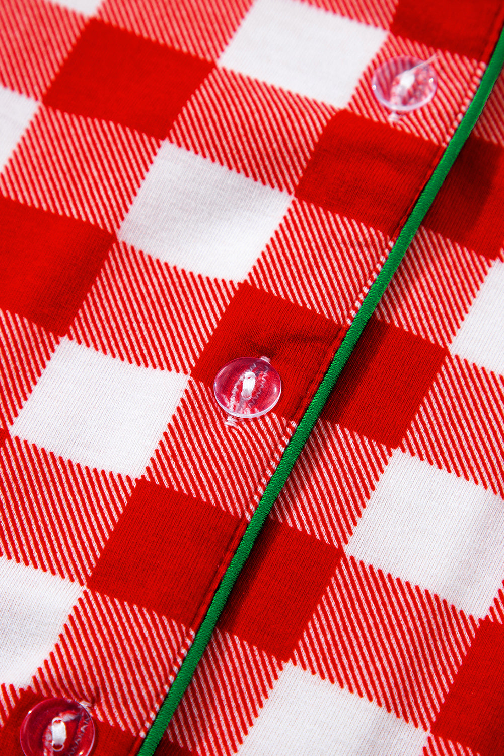 fiery red christmas plaid print shirt and pants pajama set