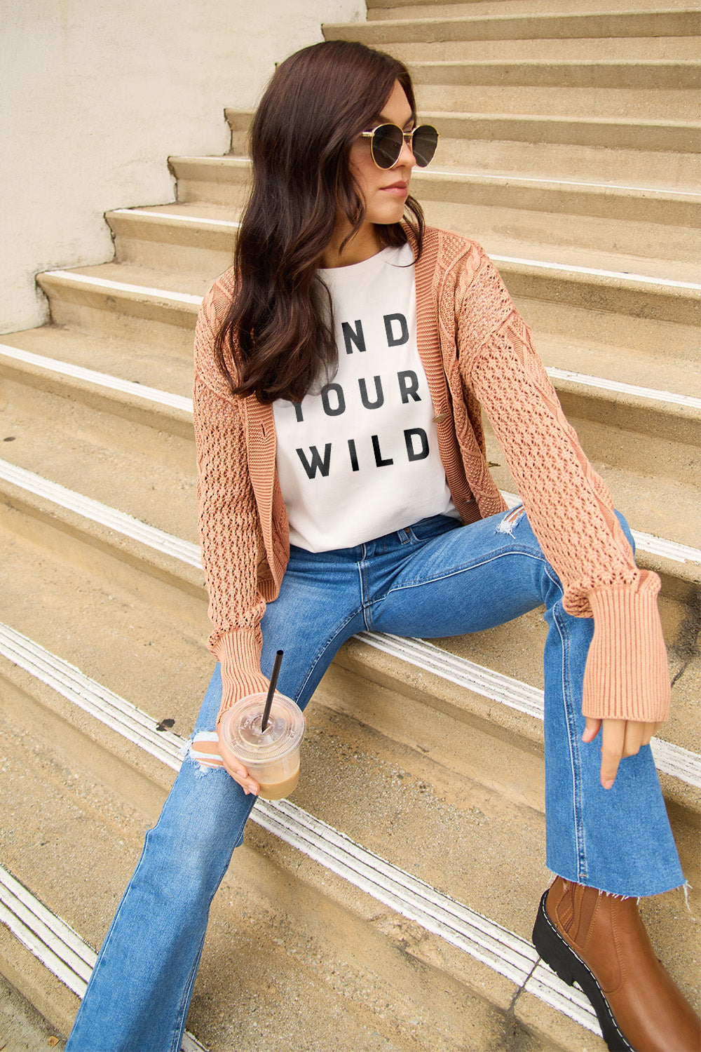 simply love full size find your wild short sleeve t-shirt
