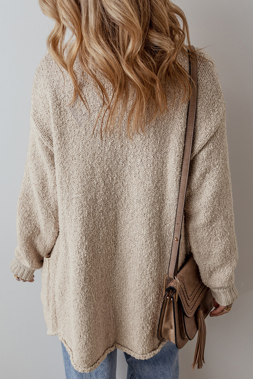 jet stream collared drop shoulder button up cardigan with pocket