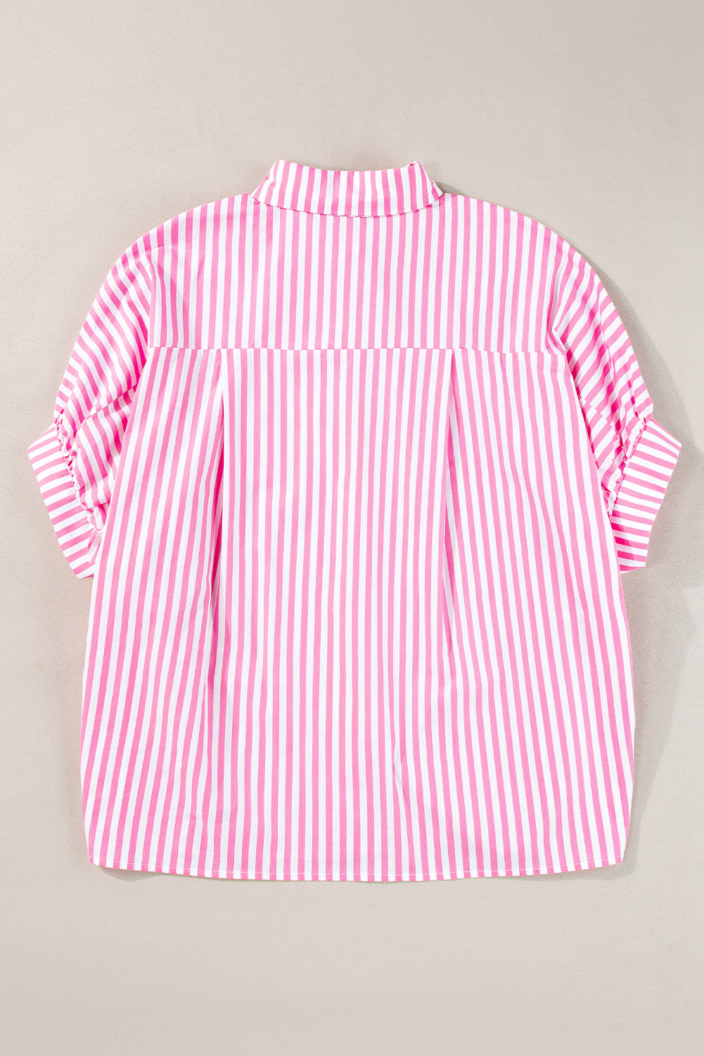 pink stripe dolman sleeve oversize shirt