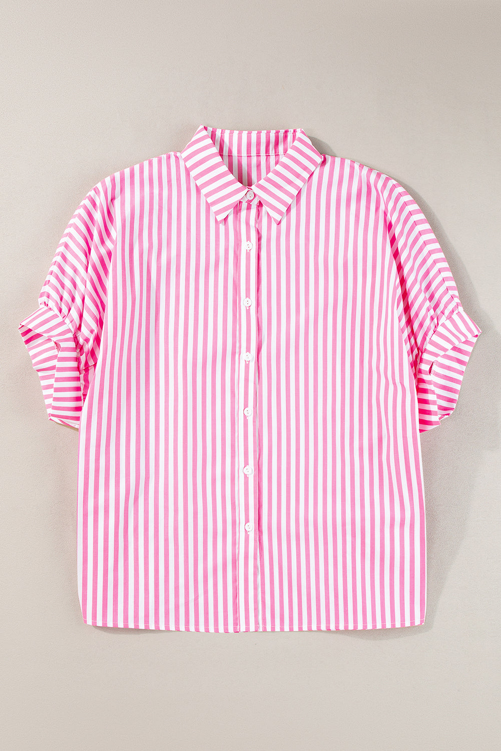 pink stripe dolman sleeve oversize shirt
