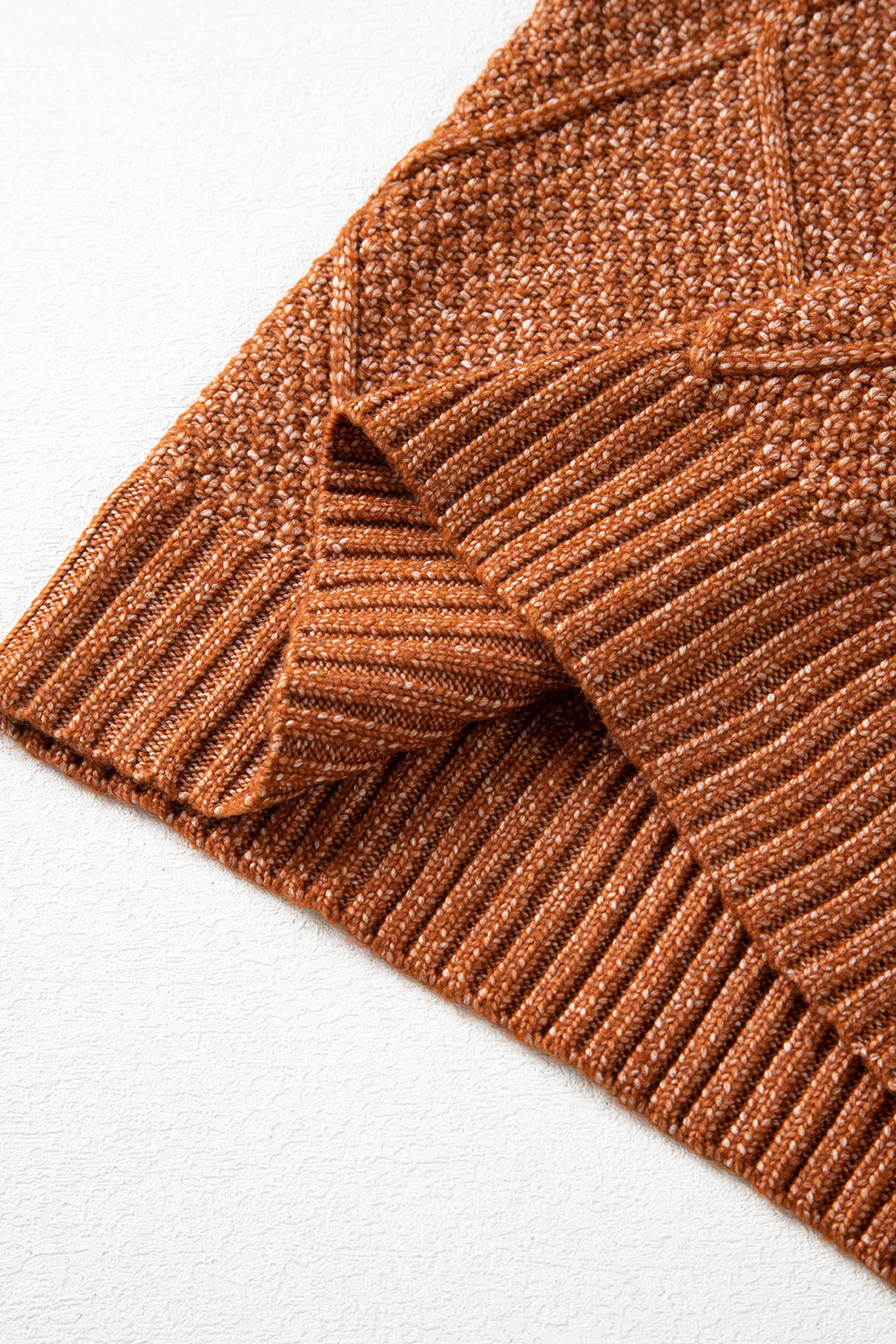 coffee cable knit drop shoulder loose fit sweater dress