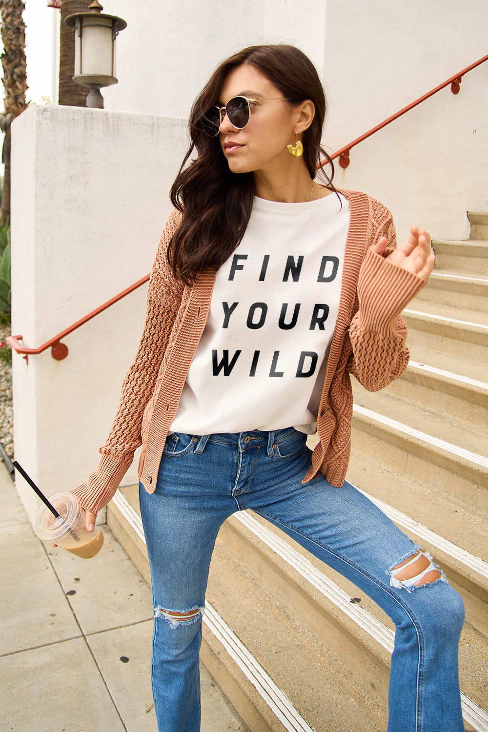 simply love full size find your wild short sleeve t-shirt