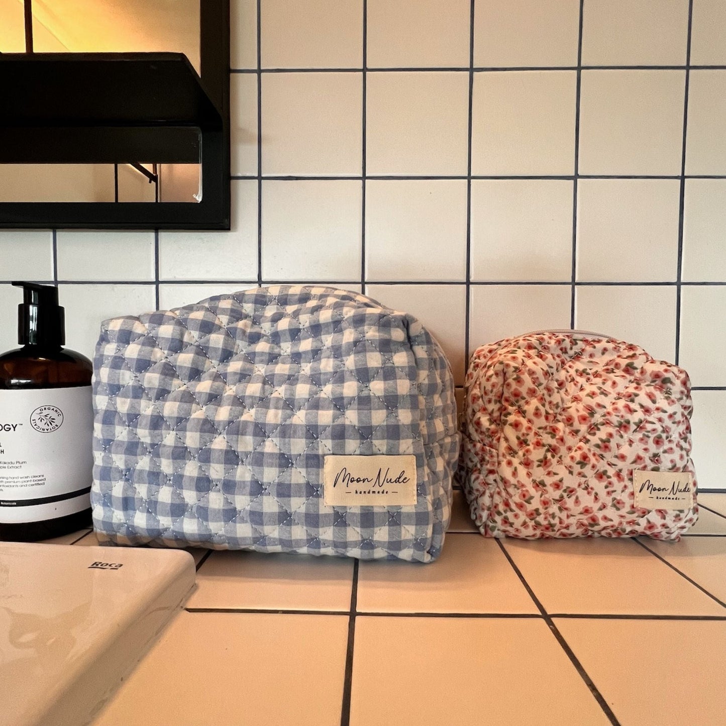 azure large makeup bag