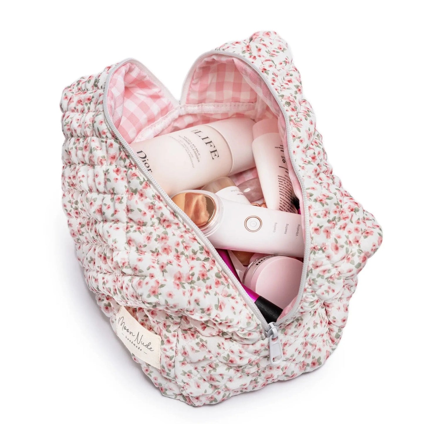 peony large makeup bag