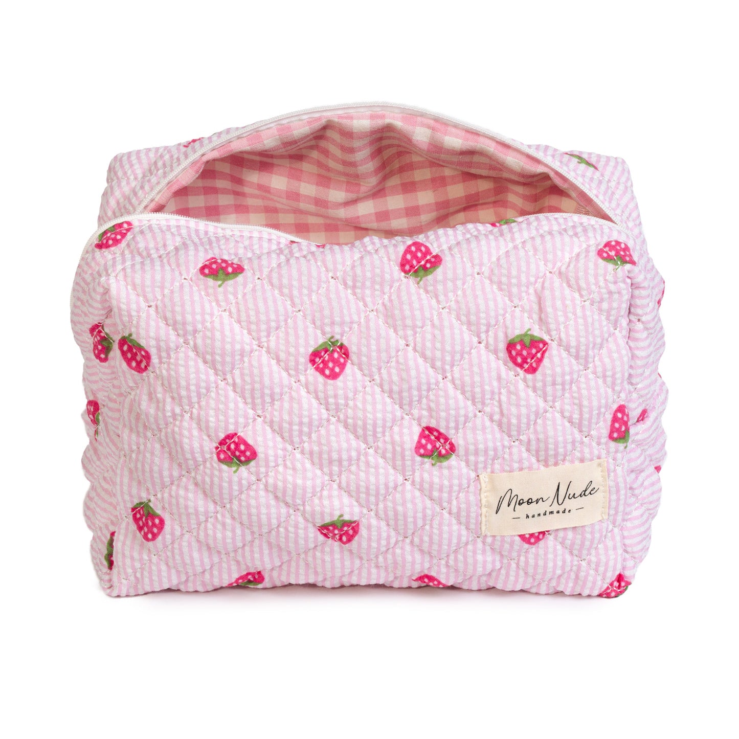strawberry large makeup bag