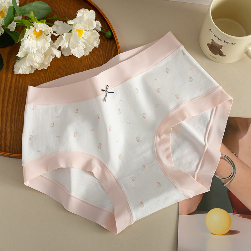 printed cute cotton seamless underwear