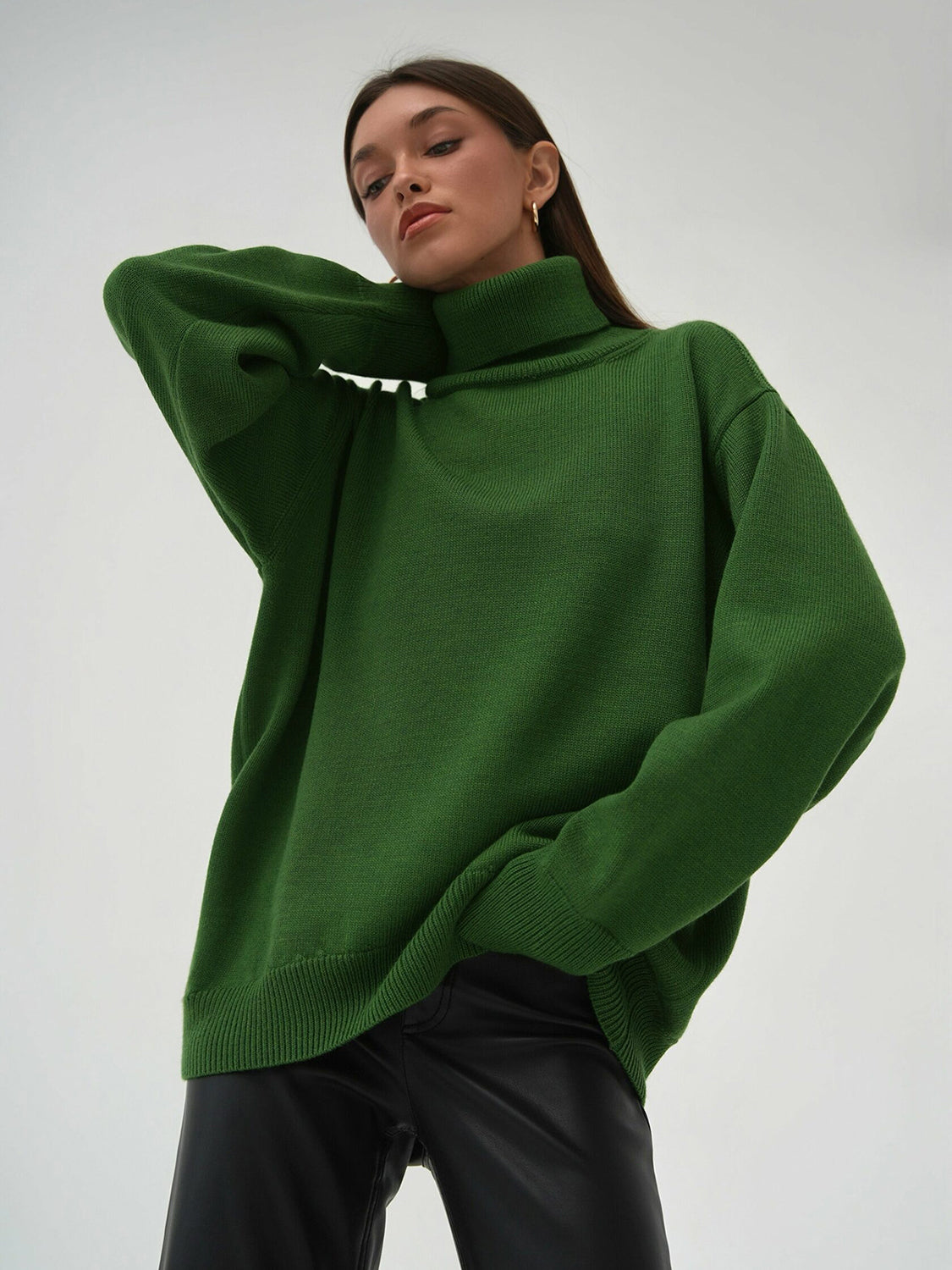 turtleneck long sleeve sweater